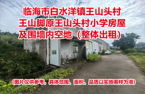 临海市白水洋镇王山头村王山脚原王山头村小学房屋及围墙内空地的租赁权（整体出租）